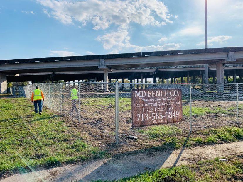 State Highway Fencing Project in Houston Texas