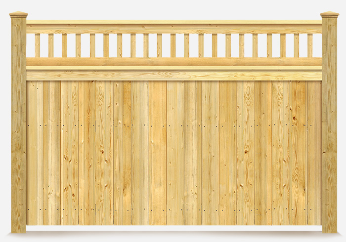 Wood Spindle Top Fence Contractor in Houston Texas